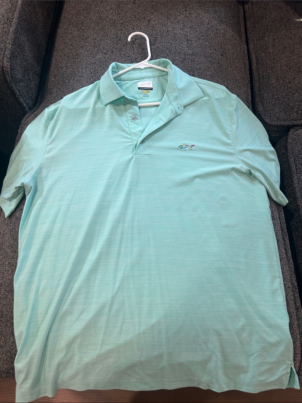 Greg Norman Collection Men's Polo in Light Aqua